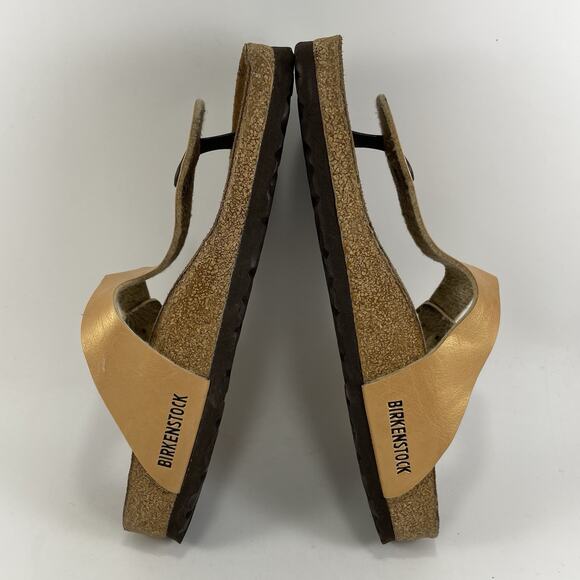 Birkenstock Gizeh Thong Sandals Women Size 40 US Size 9-9.5 Orange Leather - Picture 7 of 10
